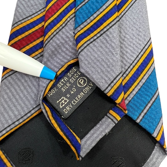 VTG Ermenegildo Zegna 100% silk Made in Italy men’s tie - Picture 3 of 5